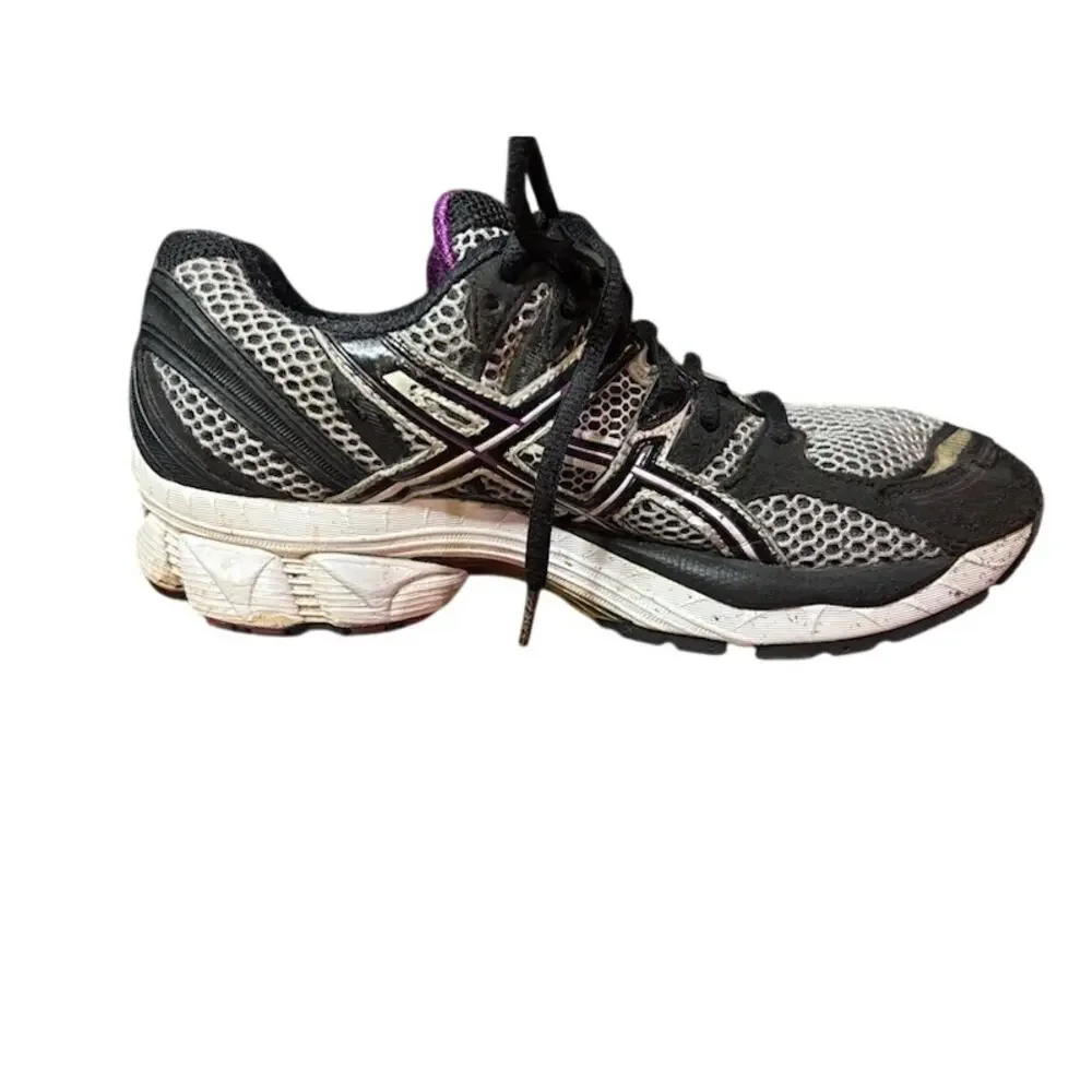 ASICS Gel T095N Women's 8 Running Shoes Gray Black Pink Athletic Sneakers